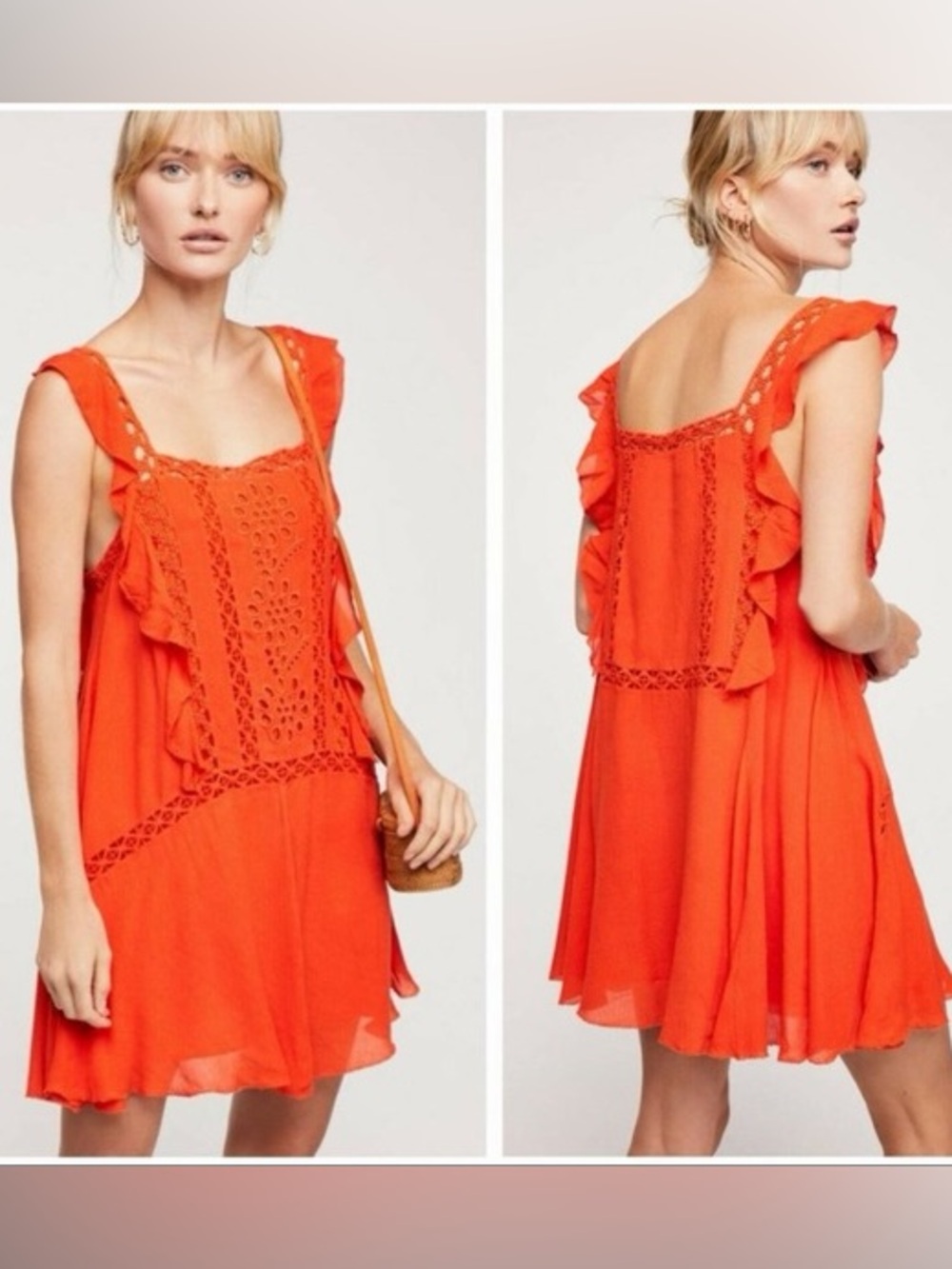 Free People Priscilla Dress in Coral